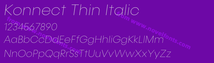 Konnect Thin ItalicPreview Konnect Thin ItalicPreview