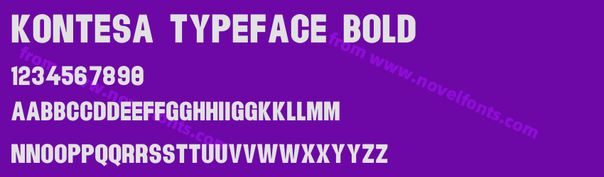 Kontesa Typeface BoldPreview Kontesa Typeface BoldPreview