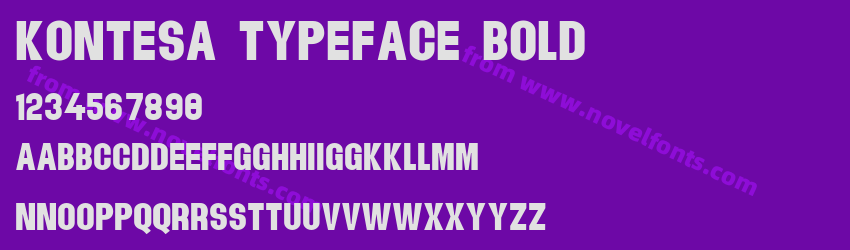 Kontesa Typeface BoldPreview Kontesa Typeface BoldPreview