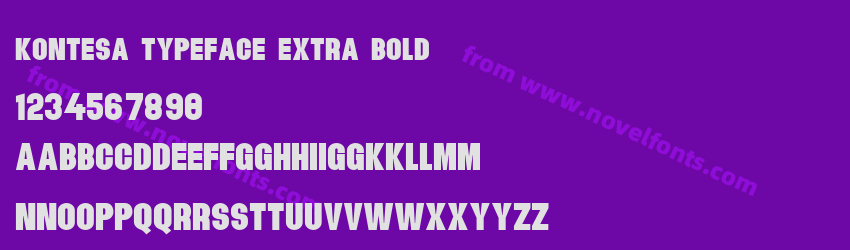 Kontesa Typeface Extra BoldPreview Kontesa Typeface Extra BoldPreview
