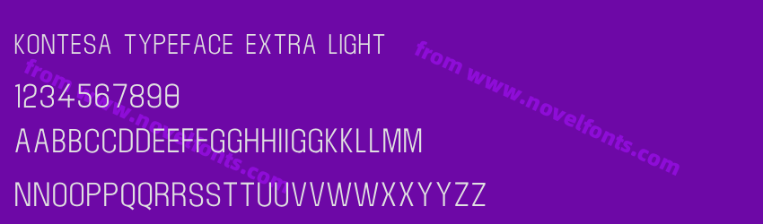Kontesa Typeface Extra LightPreview Kontesa Typeface Extra LightPreview