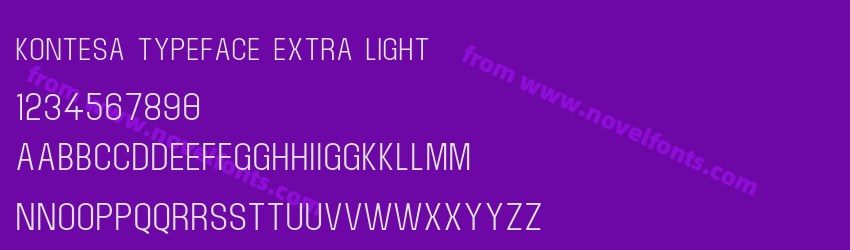 Kontesa Typeface Extra LightPreview Kontesa Typeface Extra LightPreview