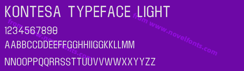 Kontesa Typeface LightPreview Kontesa Typeface LightPreview