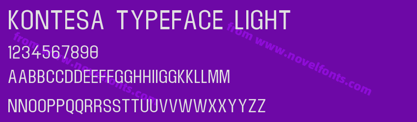 Kontesa Typeface LightPreview Kontesa Typeface LightPreview