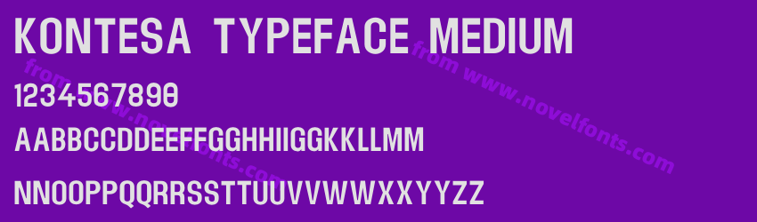 Kontesa Typeface MediumPreview Kontesa Typeface MediumPreview