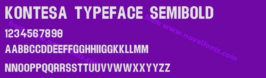 Kontesa Typeface SemiboldPreview Kontesa Typeface SemiboldPreview