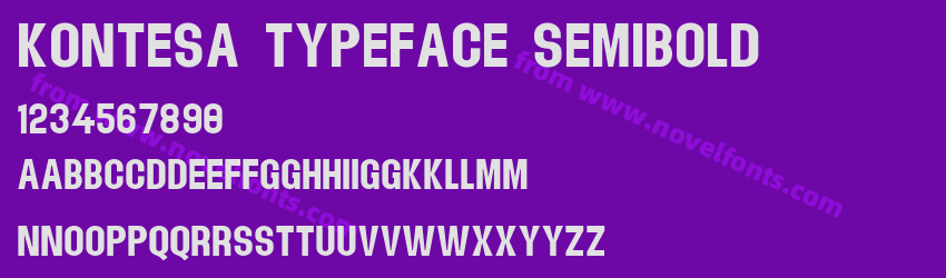 Kontesa Typeface SemiboldPreview Kontesa Typeface SemiboldPreview