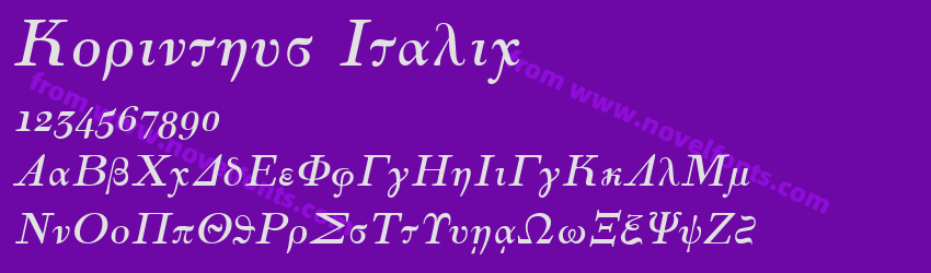 Korinthus ItalicPreview Korinthus ItalicPreview