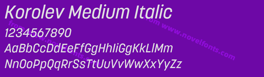 Korolev Medium ItalicPreview Korolev Medium ItalicPreview