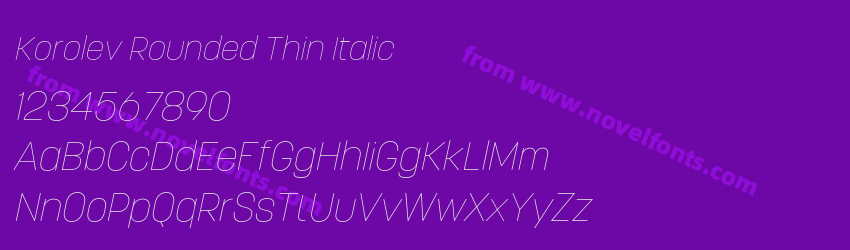 Korolev Rounded Thin ItalicPreview Korolev Rounded Thin ItalicPreview