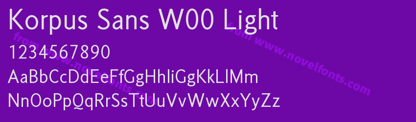 Korpus Sans W00 LightPreview Korpus Sans W00 LightPreview