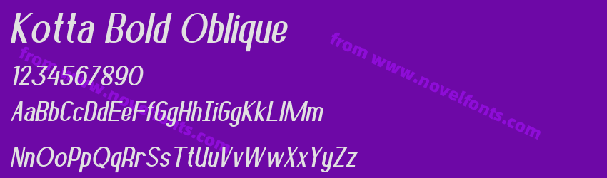 Kotta Bold ObliquePreview Kotta Bold ObliquePreview