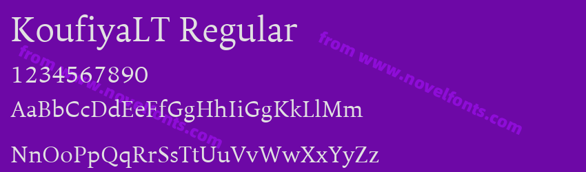 KoufiyaLT RegularPreview KoufiyaLT RegularPreview