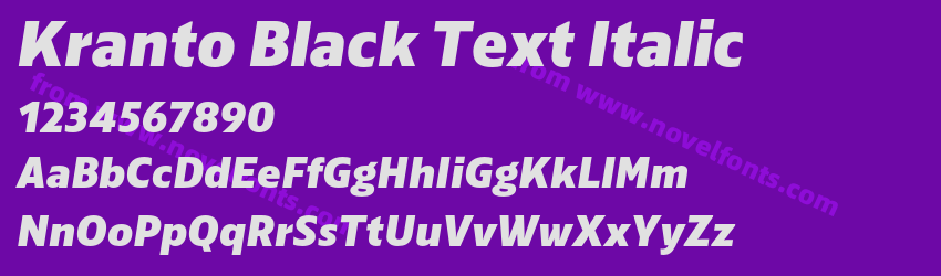 Kranto Black Text ItalicPreview Kranto Black Text ItalicPreview