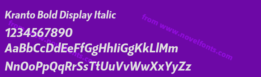 Kranto Bold Display ItalicPreview Kranto Bold Display ItalicPreview