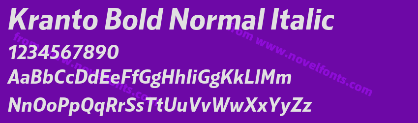 Kranto Bold Normal ItalicPreview Kranto Bold Normal ItalicPreview