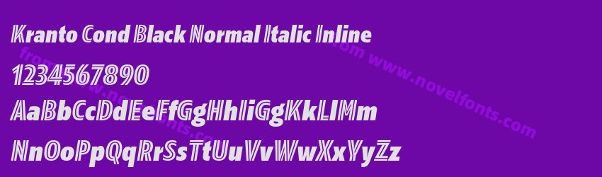 Kranto Cond Black Normal Italic InlinePreview Kranto Cond Black Normal Italic InlinePreview