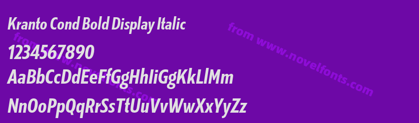 Kranto Cond Bold Display ItalicPreview Kranto Cond Bold Display ItalicPreview