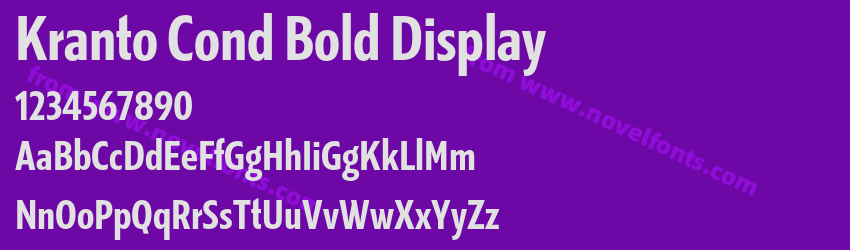 Kranto Cond Bold DisplayPreview Kranto Cond Bold DisplayPreview