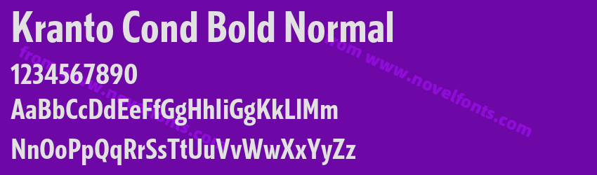 Kranto Cond Bold NormalPreview Kranto Cond Bold NormalPreview
