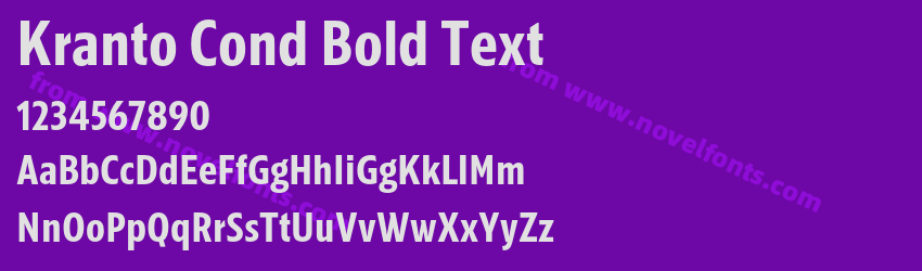 Kranto Cond Bold TextPreview Kranto Cond Bold TextPreview