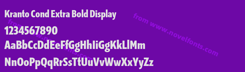 Kranto Cond Extra Bold DisplayPreview Kranto Cond Extra Bold DisplayPreview