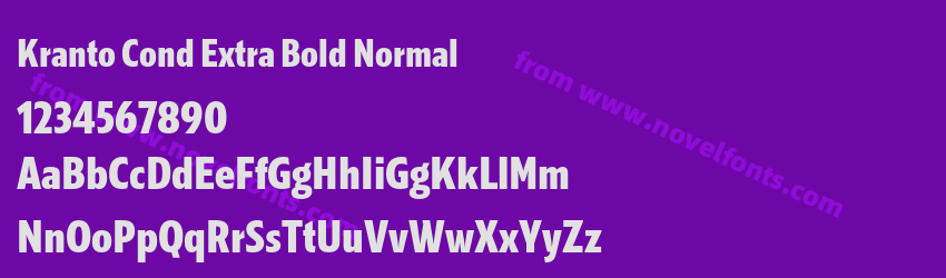 Kranto Cond Extra Bold NormalPreview Kranto Cond Extra Bold NormalPreview