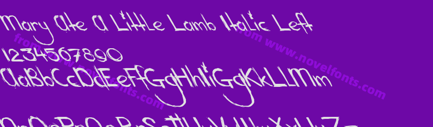 Mary Ate A Little Lamb Italic LeftPreview