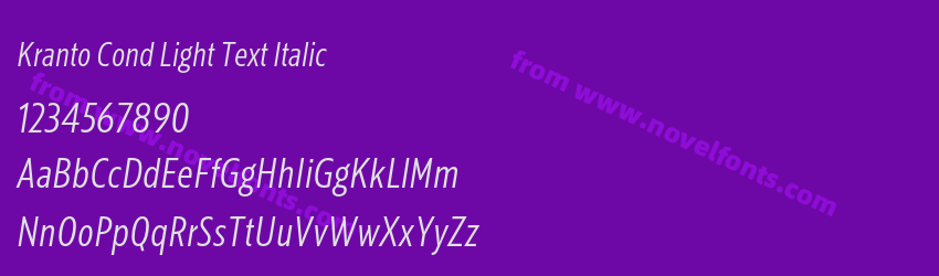 Kranto Cond Light Text ItalicPreview Kranto Cond Light Text ItalicPreview