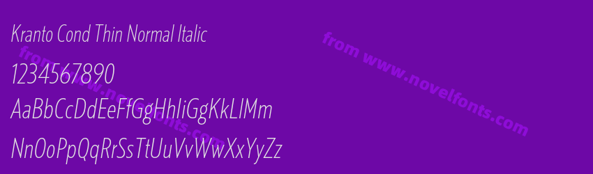 Kranto Cond Thin Normal ItalicPreview Kranto Cond Thin Normal ItalicPreview