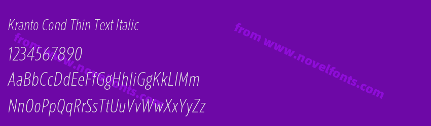 Kranto Cond Thin Text ItalicPreview Kranto Cond Thin Text ItalicPreview