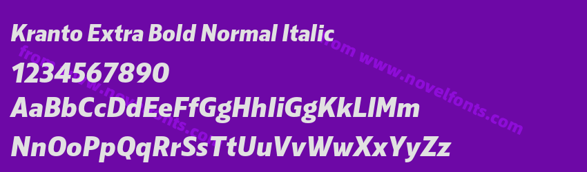 Kranto Extra Bold Normal ItalicPreview Kranto Extra Bold Normal ItalicPreview