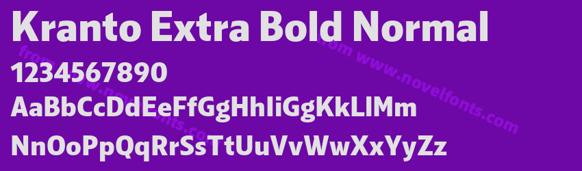 Kranto Extra Bold NormalPreview Kranto Extra Bold NormalPreview