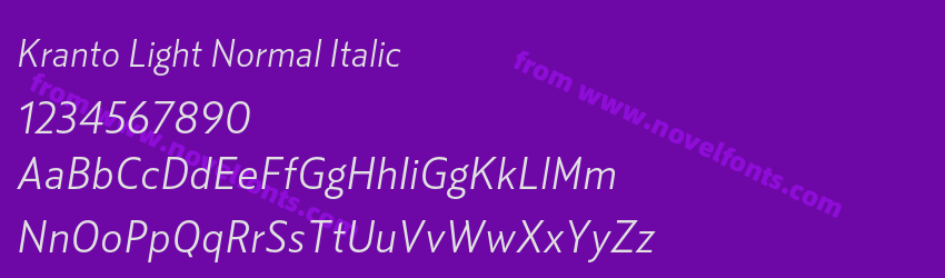 Kranto Light Normal ItalicPreview Kranto Light Normal ItalicPreview