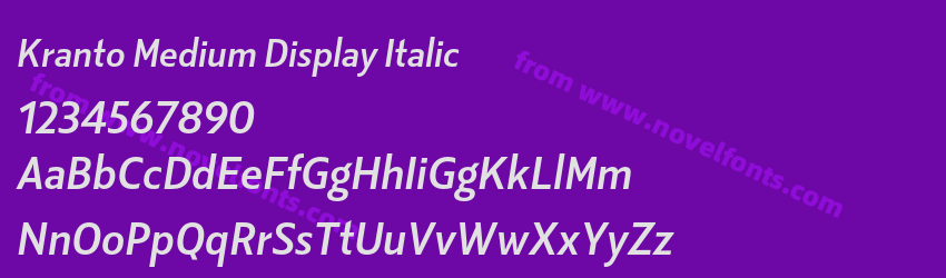 Kranto Medium Display ItalicPreview Kranto Medium Display ItalicPreview