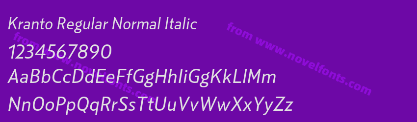 Kranto Regular Normal ItalicPreview Kranto Regular Normal ItalicPreview