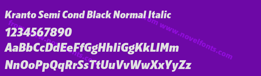 Kranto Semi Cond Black Normal ItalicPreview Kranto Semi Cond Black Normal ItalicPreview
