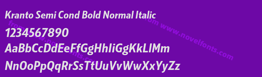 Kranto Semi Cond Bold Normal ItalicPreview Kranto Semi Cond Bold Normal ItalicPreview