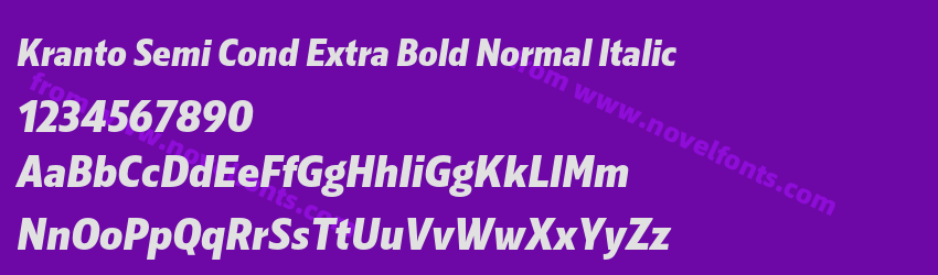 Kranto Semi Cond Extra Bold Normal ItalicPreview Kranto Semi Cond Extra Bold Normal ItalicPreview