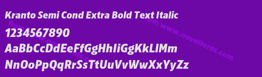 Kranto Semi Cond Extra Bold Text ItalicPreview Kranto Semi Cond Extra Bold Text ItalicPreview