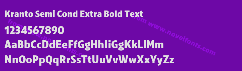 Kranto Semi Cond Extra Bold TextPreview Kranto Semi Cond Extra Bold TextPreview