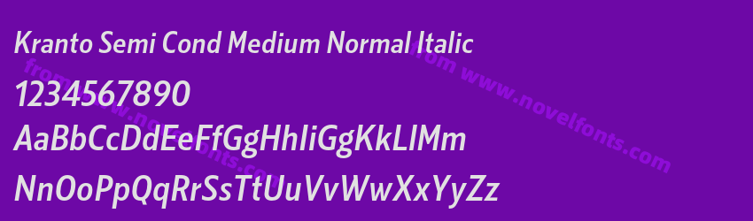 Kranto Semi Cond Medium Normal ItalicPreview Kranto Semi Cond Medium Normal ItalicPreview