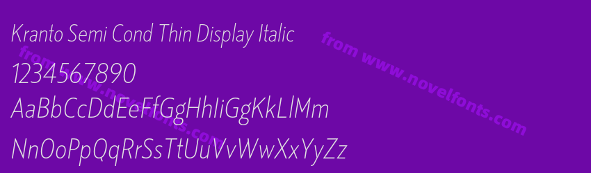 Kranto Semi Cond Thin Display ItalicPreview Kranto Semi Cond Thin Display ItalicPreview