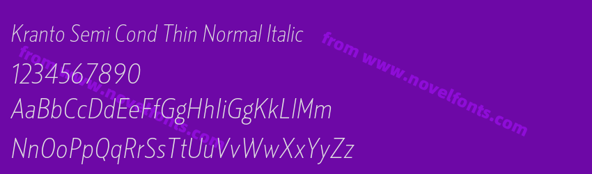 Kranto Semi Cond Thin Normal ItalicPreview Kranto Semi Cond Thin Normal ItalicPreview