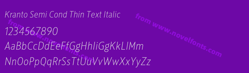 Kranto Semi Cond Thin Text ItalicPreview Kranto Semi Cond Thin Text ItalicPreview