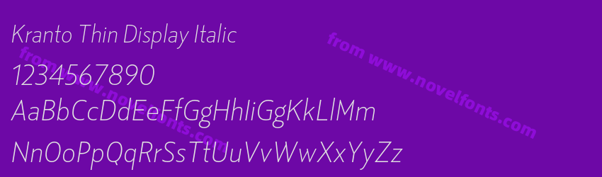 Kranto Thin Display ItalicPreview Kranto Thin Display ItalicPreview