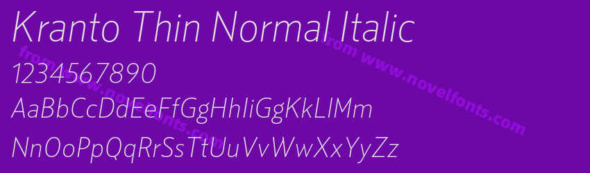 Kranto Thin Normal ItalicPreview Kranto Thin Normal ItalicPreview