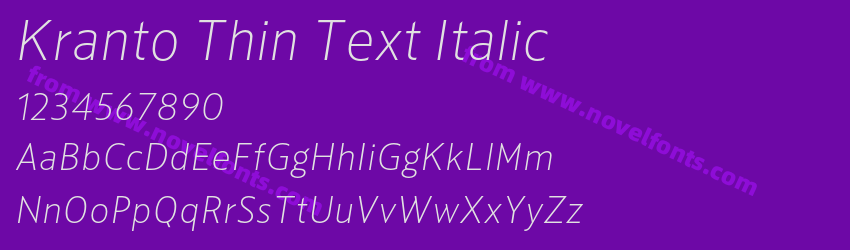 Kranto Thin Text ItalicPreview Kranto Thin Text ItalicPreview
