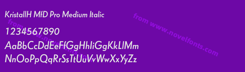KristallH MfD Pro Medium ItalicPreview KristallH MfD Pro Medium ItalicPreview