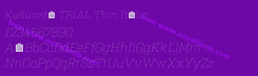 Kulturista TRIAL Thin ItalicPreview Kulturista TRIAL Thin ItalicPreview